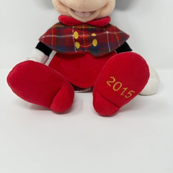 Disney Collection Holiday Minnie Mouse Plaid Cape and Bow 2015 Collectible Plush - Picture 3 of 15